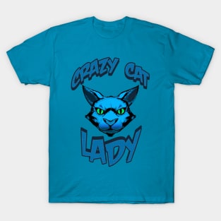 Crazy Cat Lady (blue) T-Shirt